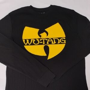 Wu-Tang Men's Large Black & Yellow Graphic Long Sleeve Tee